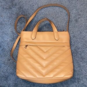 Tan backpacks purse